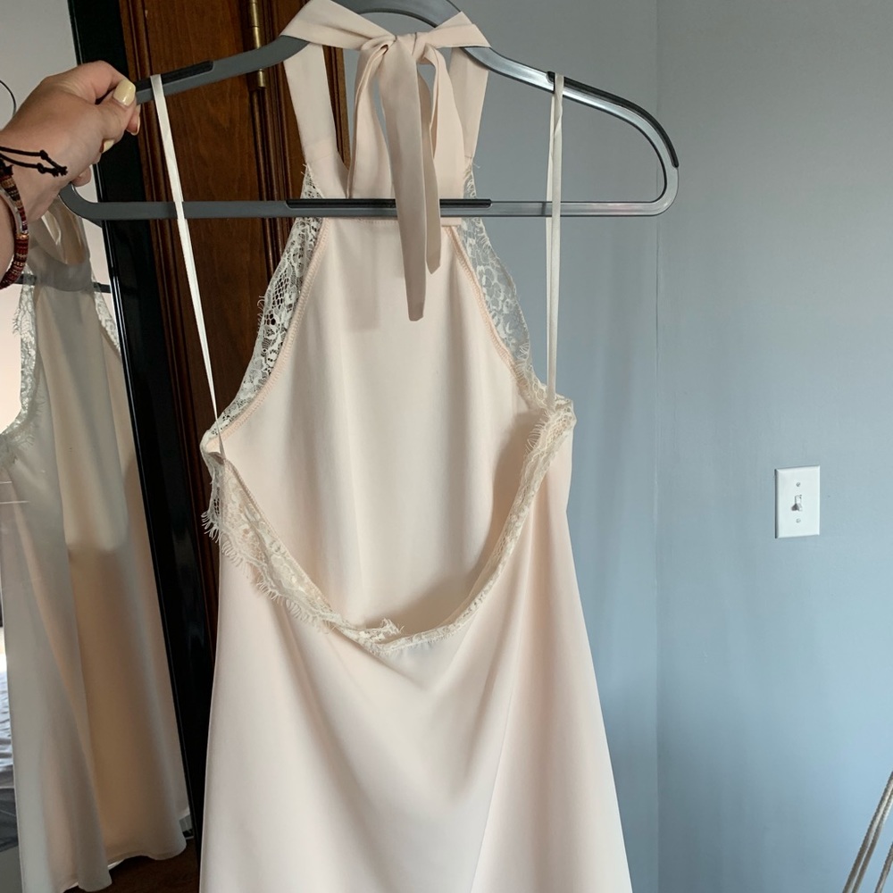 White halter dress